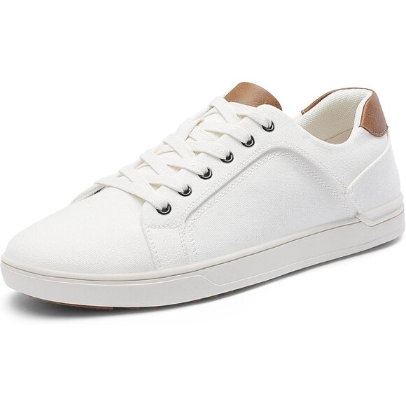 Bruno Marc Men's White Stylish Sneakers Canvas  Casual Comfort Walking Shoes - Picture 1 of 9